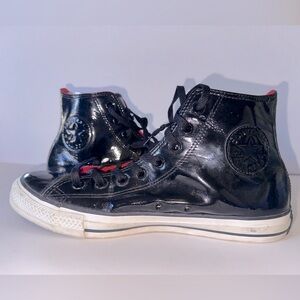 Converse Chuck Taylor All Star Black Patent Leather EUC - Men’s 9.5